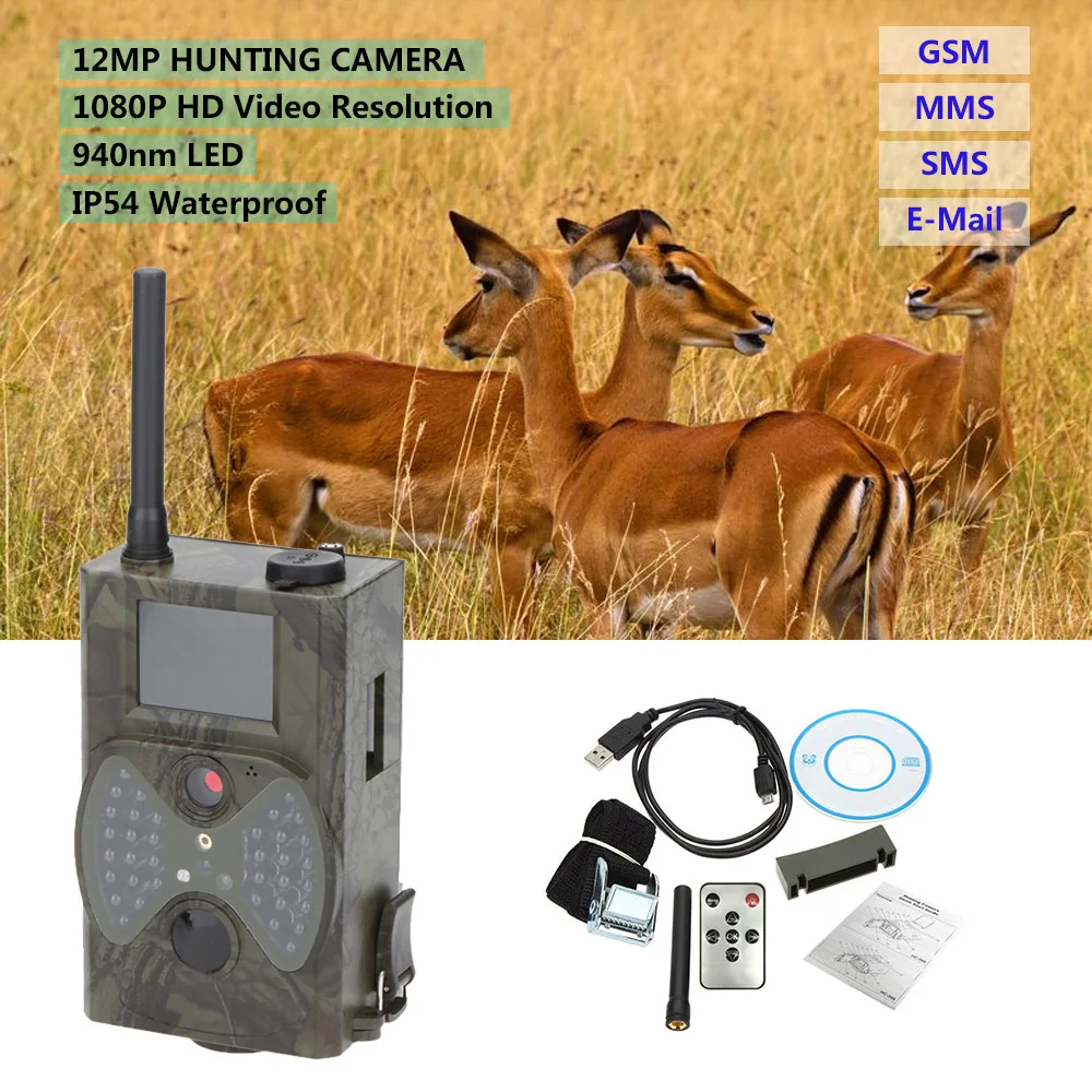 

Lixada Hunting Camera 16MP 0.5s Trigger Photo Traps 1080P Video Night Vision MMS GPRS Infrared Hunter Camera Trail Camera