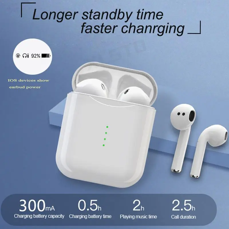 

Bluetooth earphone TWS 5.0 Headset Pop-up Window Binaural Call Touch Control Wireless Earphone with Charging Compartment