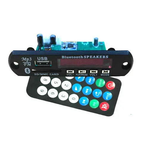 DC 12v цифровой светодиодный Bluetooth mp3 декодер плата FM радио Usb Sd AUX + удаленный