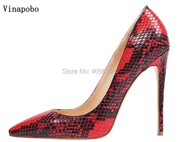 Red snakeskin pumps Clearance