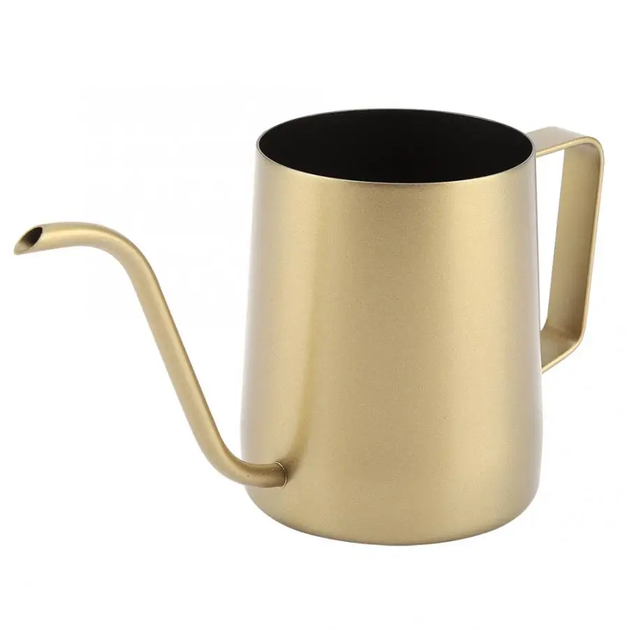 

350ml Long Narrow Spout Coffee Pot Gooseneck Kettle Stainless Steel Hand Drip Kettle Pour Over Coffee And Tea Pot With Wooden
