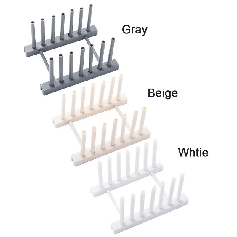 

Home&Living Daily Kitchen Dish Shelf Rack Plastic Storage Shelf Water Filtering Rack For Dining Cover Pot Bowl Dish