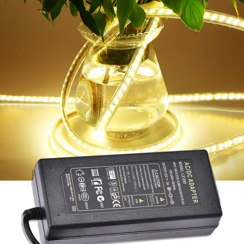 

12V 5A LED Drive AC 100V-240V 12V 5A 60W LED strip Lighting Transformers power adapter Power Supply for Imax LED 5050 2835