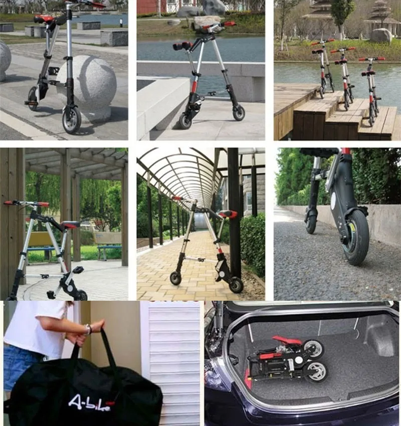 City Elf Bike 8 / 10 Inch Aluminum Alloy Ultra Light Mini Folding Bicycle Shopping Subway Travel Portable Pocket Unisex Cyclling