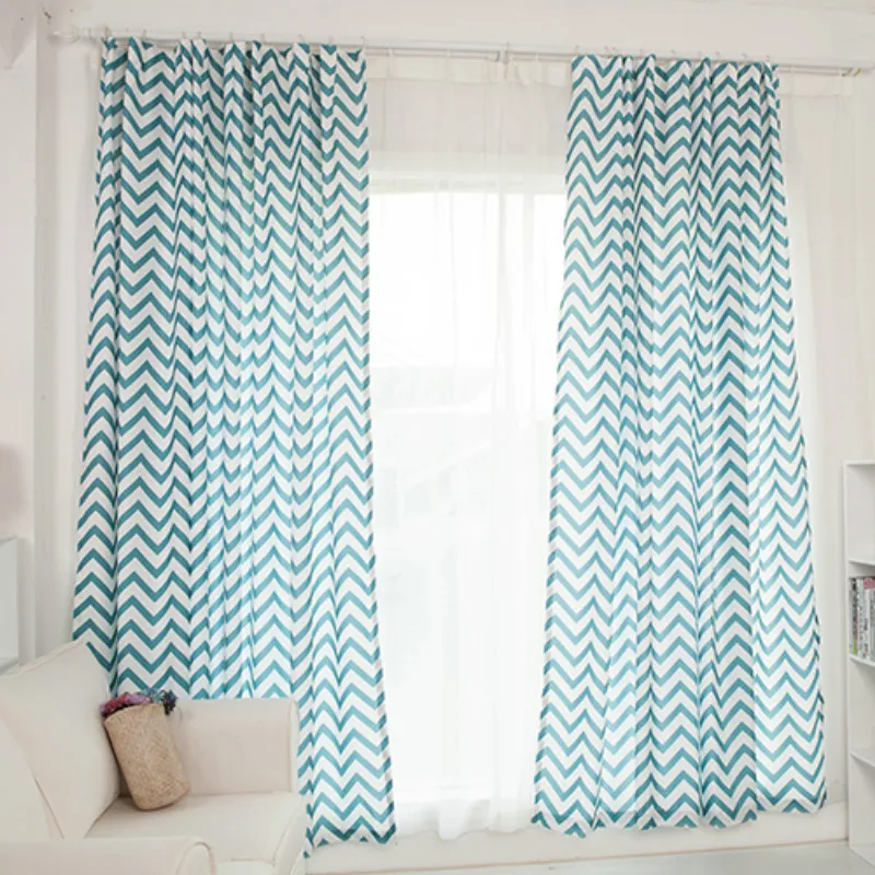 Затемненные шторы s для гостиной спальни шторы с частичной светоизоляцией с волнами и полосками для обработки окон жалюзи серый розовый желтый