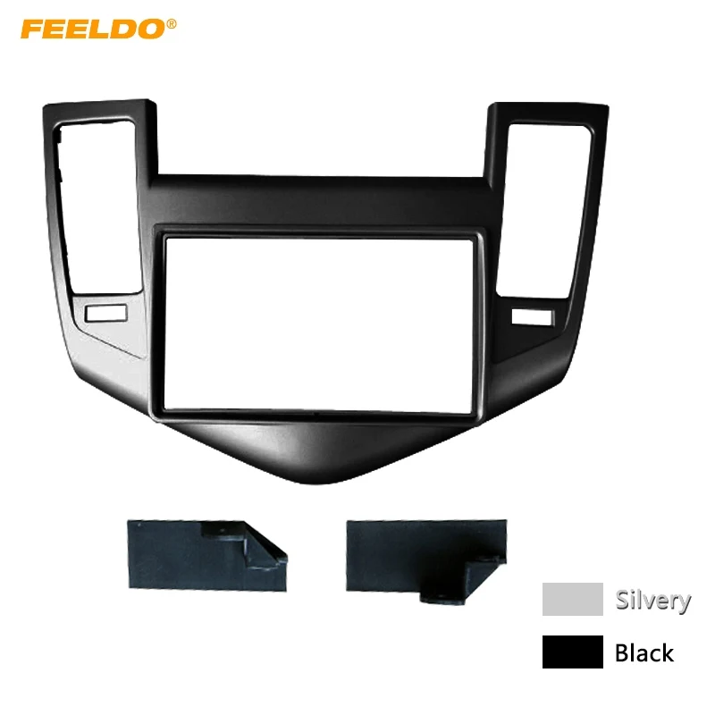 

FEELDO Car Radio Panel Fascia Frame For CHEVROLET Cruze 2009+ Stereo 2Din Refitting Dash DVD Fitting Frame Mount Trim Kit