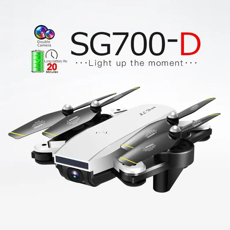 

SG700-D Drone 2.4Ghz 4CH Wide-angle WiFi 1080P Optical Flow Dual Camera RC Helicopter RC Quadcopter Selfie Drone with Camera HD