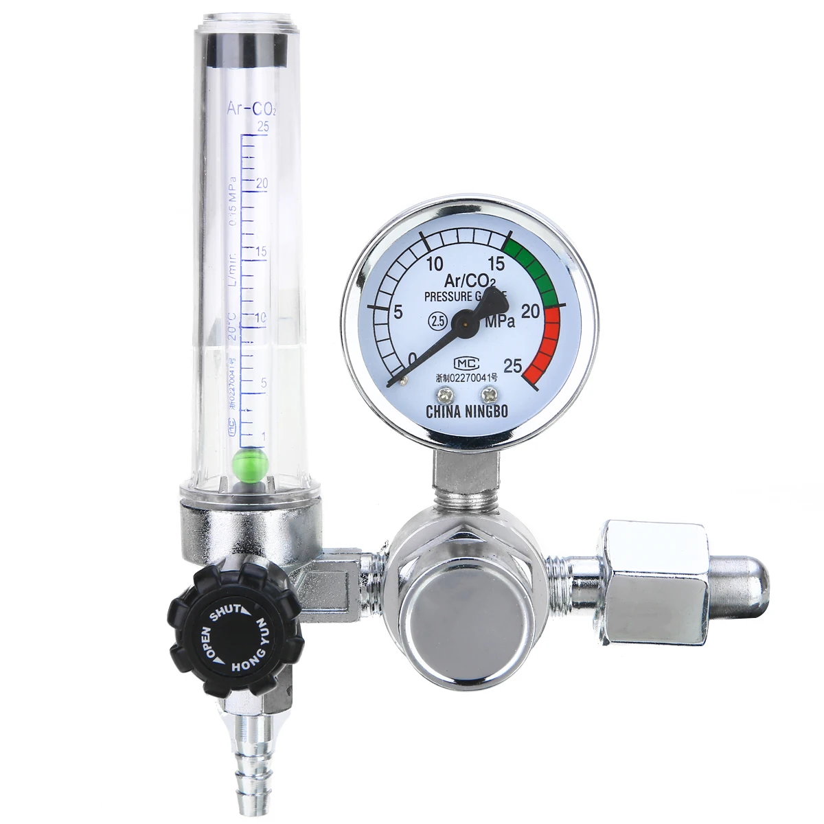 

1pc New Argon Regulators 0-25 MPa Weld Gas Regulator CO2 Pressure Flow Regulator with Gas Pressure Meter MIG MAG