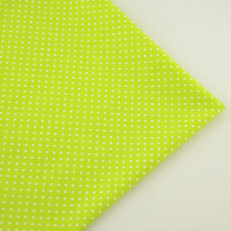 

Small White Dot Patchwork Green Cotton Fabric Tecido Decoration Sewing Children Cloth Craft Bedding Curtain Fat Quarter Art Work