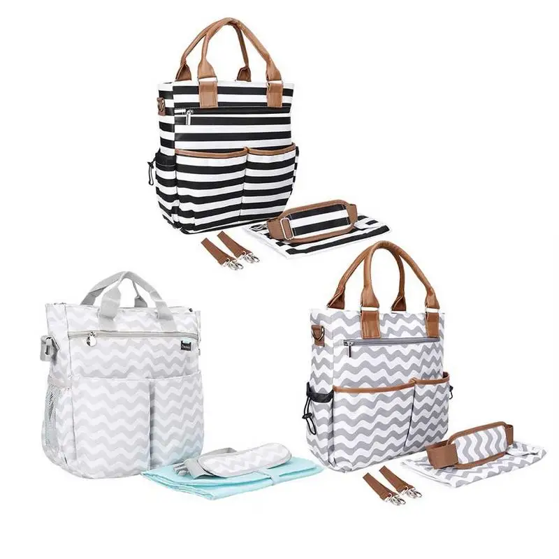 

33x29.5x9CM 5pcs Baby Diaper Bag Suits Nappy Bags Multi-function And High-capacity Diaper Tote Nappy Bag Baby Stroller Bags