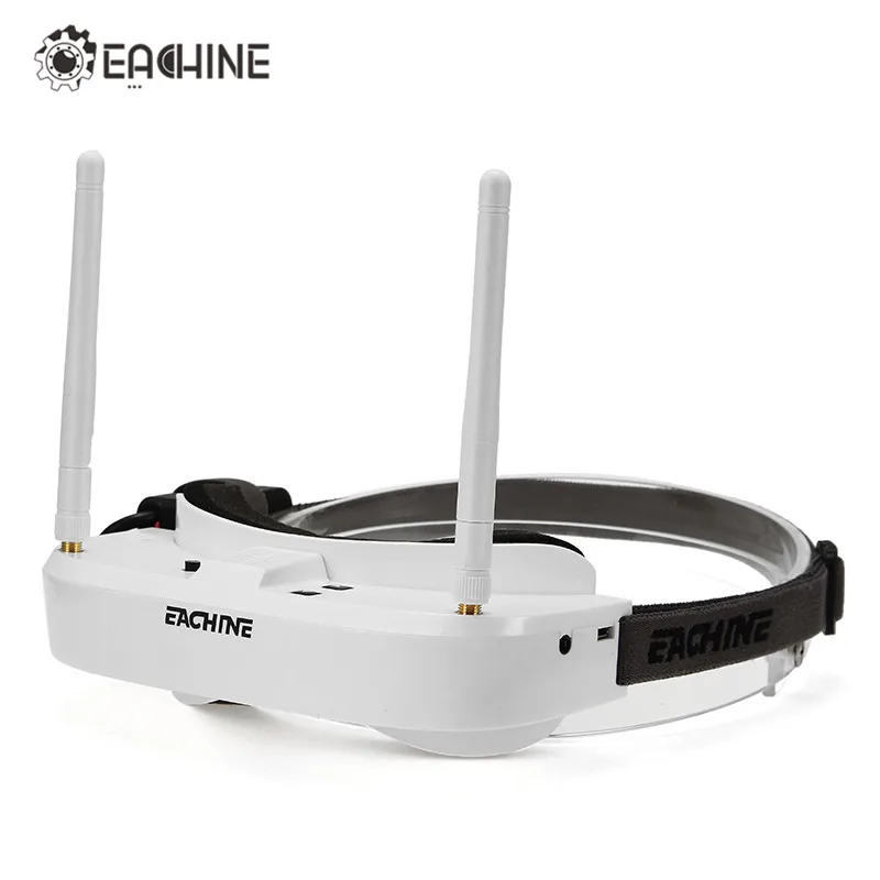 В наличии Eachine EV100 720*540 5 8G 72CH FPV очки с двумя антеннами вентилятор 7 4 V 1000mAh батарея