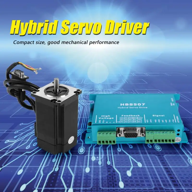 

1 Set Leadshine 2NM Hybrid Servo HBS507 + 573HBM20 1000 57mm-in Closed Loop Stepping Motor Drive