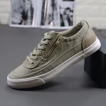 Парусиновые кроссовки; уличная мужская обувь на молнии; Chalaza; прогулочная обувь из моющейся ткани; повседневная обувь на плоской подошве с вентиляцией