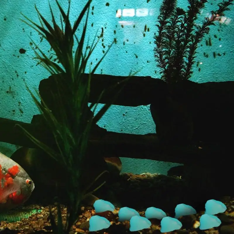 Светящийся камешек люминесцентные лампы аквариума каменный аквариум с рыбками рассасывающиеся свет камни светится в темноте дорожка для Патио газон украшения сада