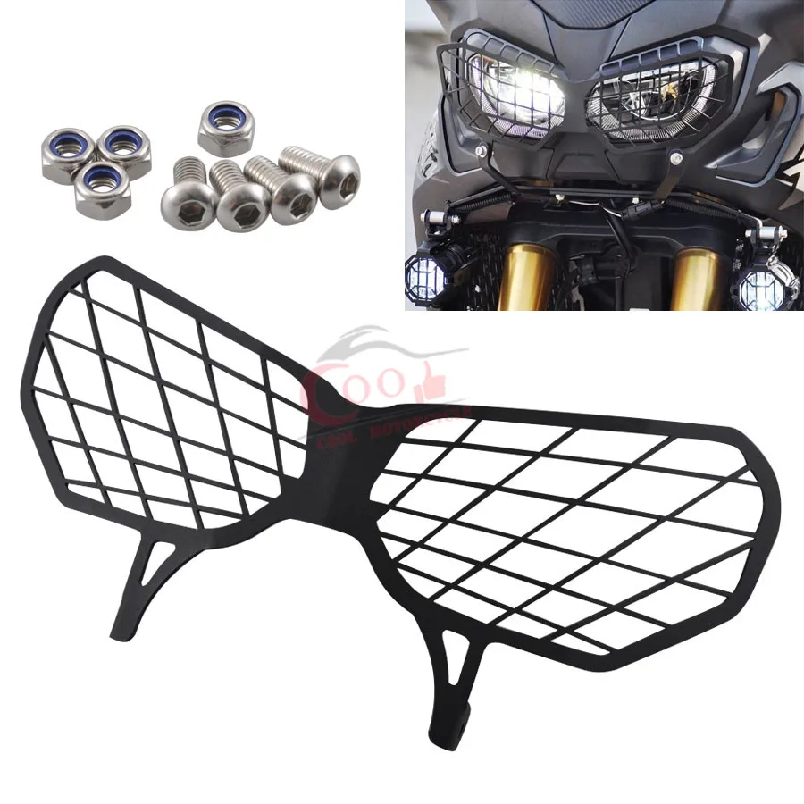 Motorcycle Black Front Headlight Grille Guard Cover Protector For Honda