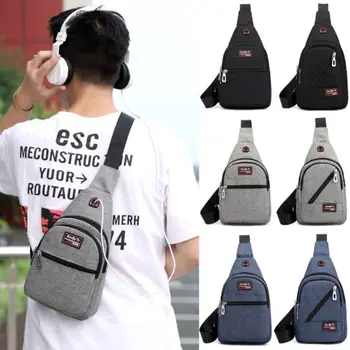 

New Men's Sling Pack Chest Shoulder Crossbody Bag Backpack Biker Satchel