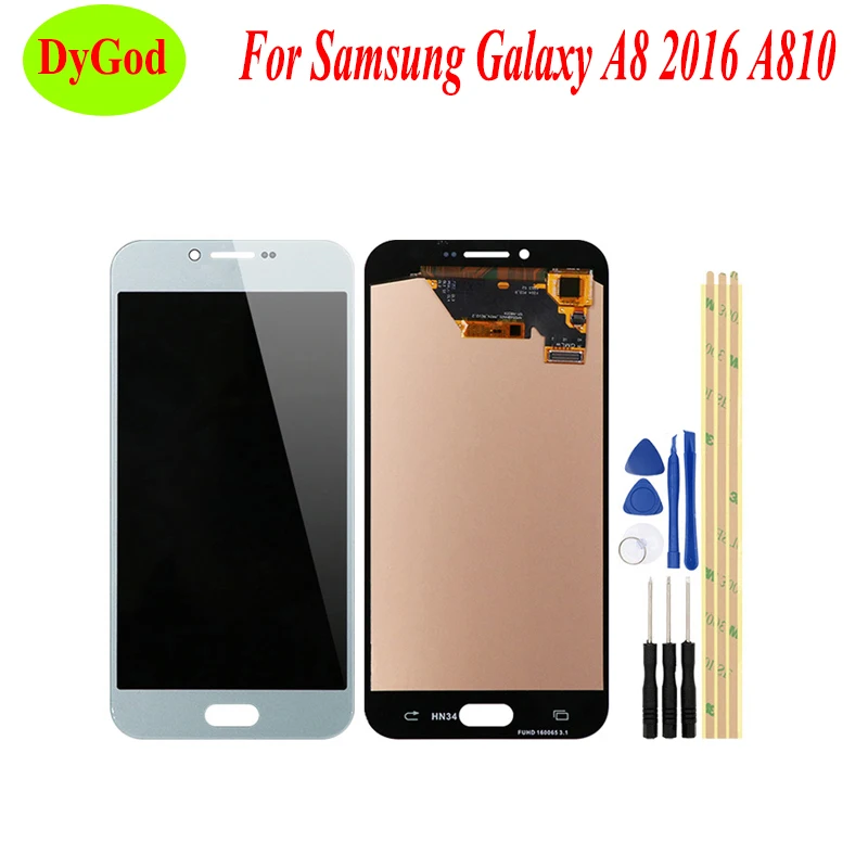 OLED For Samsung Galaxy A8 2016 A810 A810F A810M LCD Display Screen Touch Complete Digitizer Replacement Part | Мобильные телефоны