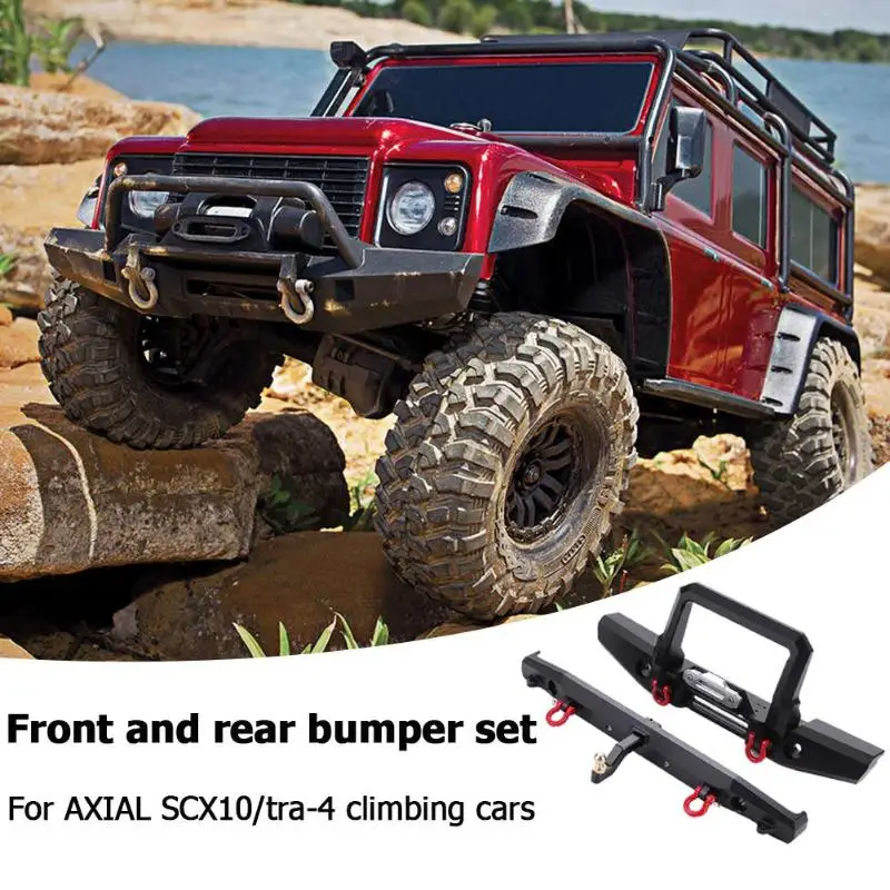 

Metal Aluminum Front Rear Bumper Set For TRAXXAS Axial SCX10 RC Crawler Upgrade RC Car Auto Parts Set Front Rear Bumper