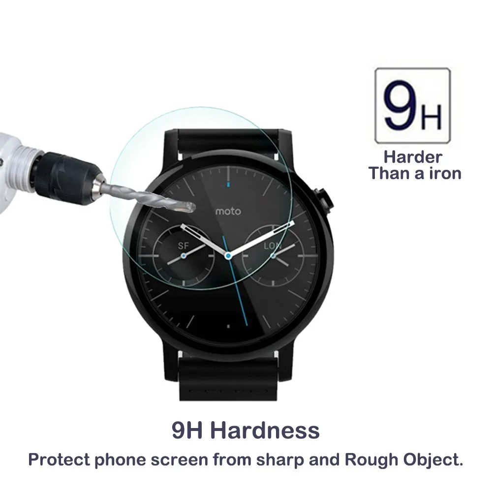 2 упаковки 0 3 мм 2.5D 9H закаленное стекло для защиты экрана Moto 360 42 е поколение ультра