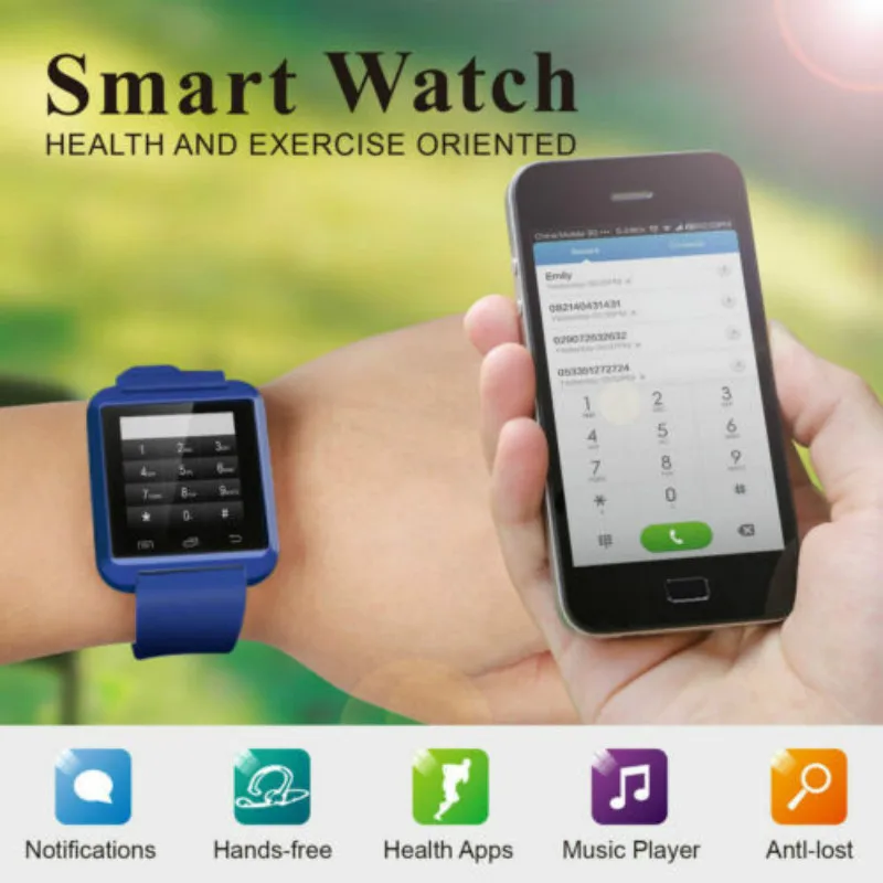  Man Women Bluetooth Sports Smart Watch Camera Phone Mate for ios Android Samsung Huawei Xiaomi iPho - 32987360404