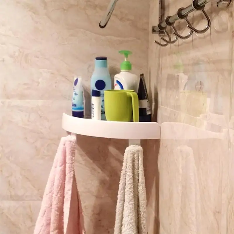 

Bathroom Shelf Qrganizer Snap Up Corner Shelf Caddy Bathroom Plastic Corner Shelf Shower Storage Wall Holder Shampoo Holder