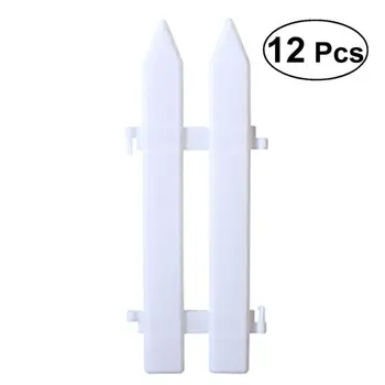 

Plastic White Picket Fence Classic Simple Fairy Garden Christmas Tree Plant Pot DIY Dollhouse Bonsai Decoration