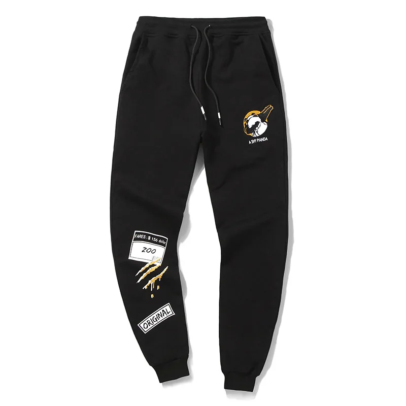 

Elastic Waist Pattern Full Length Harem Pants Cotton Sweat 2018 Off New Style Male Cartoon Print Trousers Youth Big Small Loose