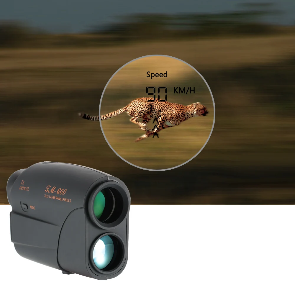 Outdoor Laser Rangefinder Hunting Range Finder 7X25 600/1000m Monocular