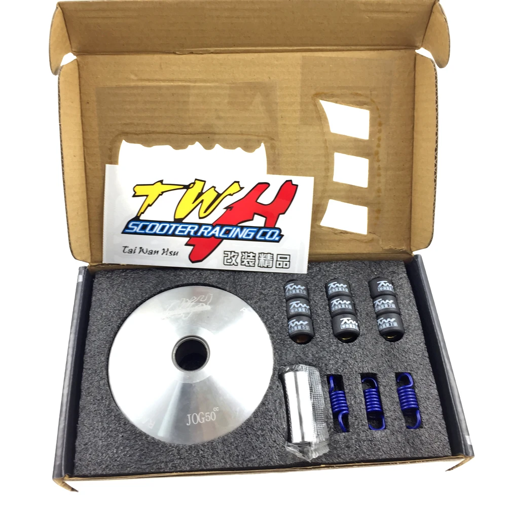 

TWH High Performance Variator Kit with Roller Weight Drive Pulley for yamaha Jog 50 ZR 1PE40QMB 2 Stroke MINAELLI Engine Scooter