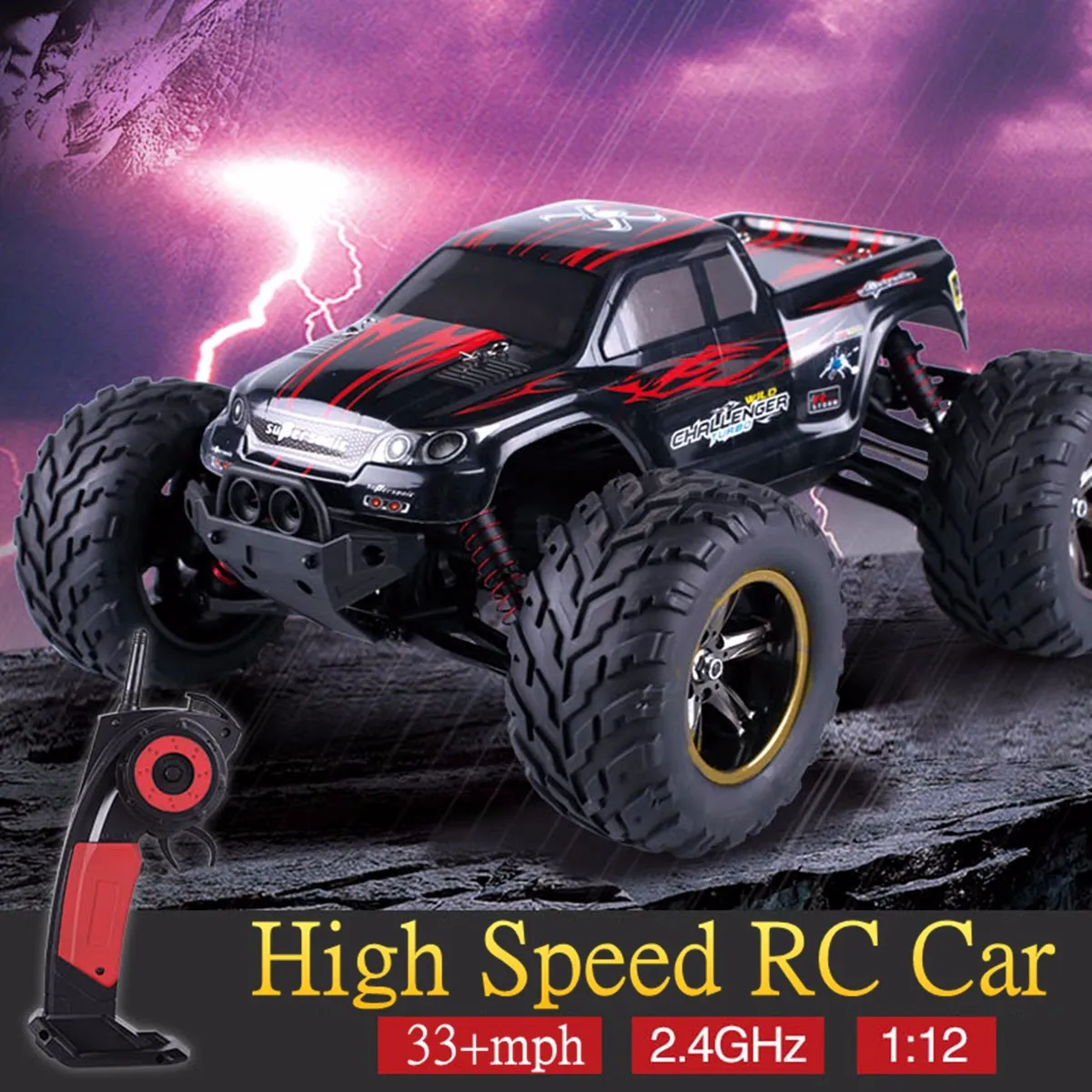 

S911 RC SUV Coche 1/12 2.4GHz RC Car Impermeable 2WD 6CH Alta Velocidad Control Remoto Cimbing Car For Boys Kids Transmitter