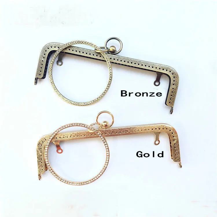 20cm Square Bracelet Handle Imitation Diamond -Studded Metal Purse Frame DIY Handbag Accessories 2pcs/lot Obag | Багаж и сумки