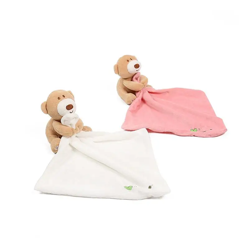 

Toddler Baby Security Blanket Towel New Fashion Infant Appease Cotton Plush Cartoon Play Animal Doll Comforter Towels