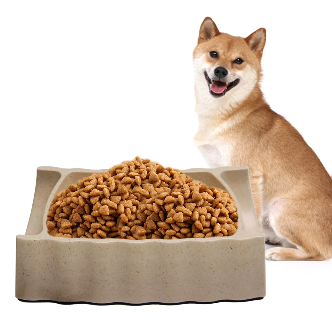 Dog Feeding Bowl Bamboo Fiber Pet Bowl Cat Food Bowl Pet Feeder Water