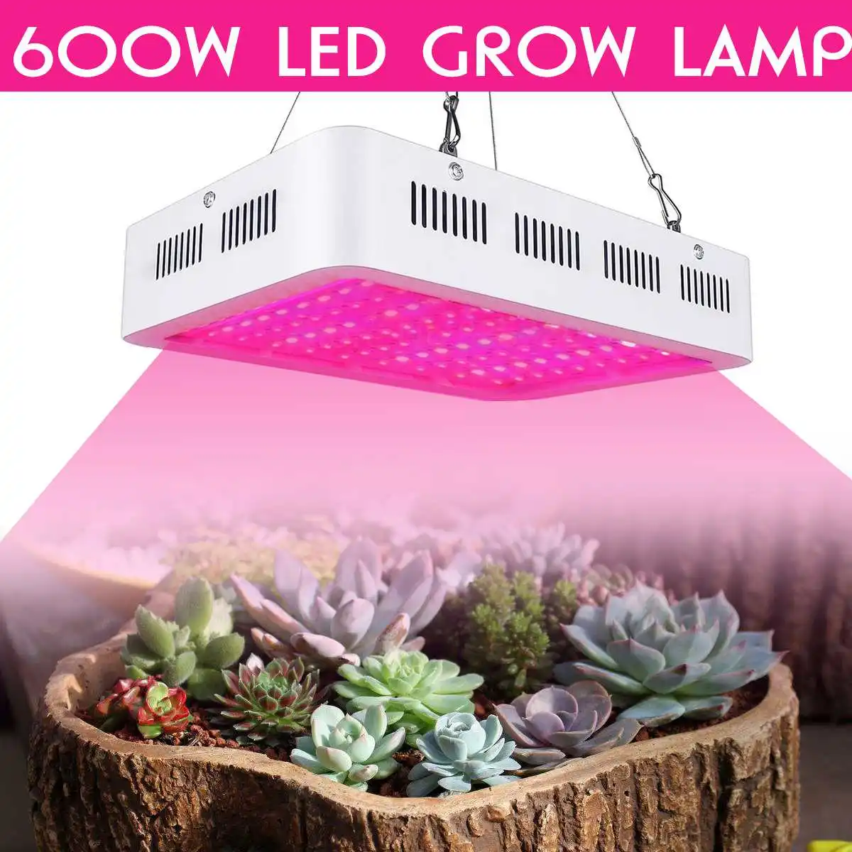 

Full Spectrum Panel 600W 60 LEDS Plant Growing Lamps Greenhouse Hydroponic Indoor Lamp Kit for Plant Flower Veg Growth
