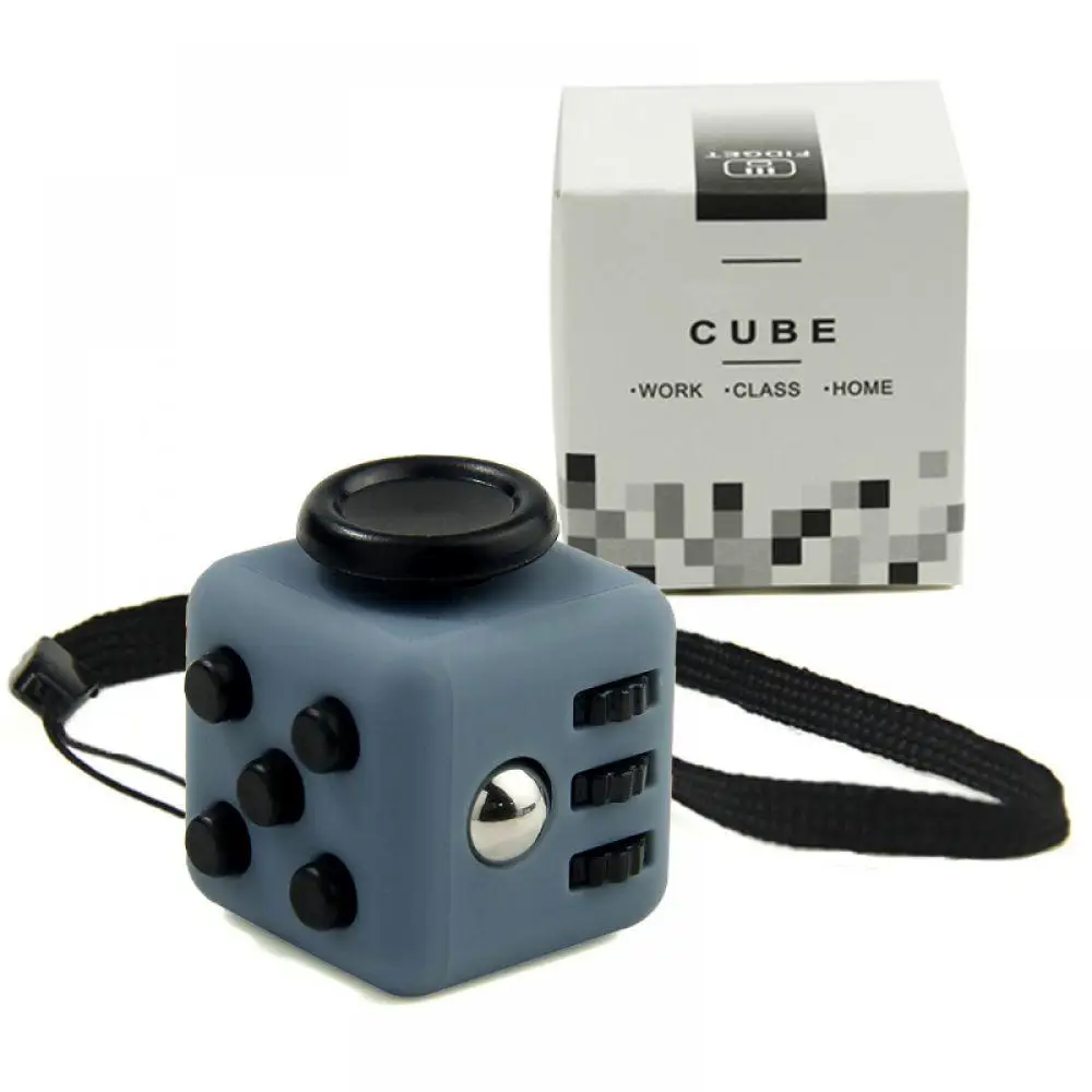 

Mini Cube 11 Colours Desk Finger Fidget Toy Keychain Squeeze Fun Stress Reliever Puzzle Magic Cube With Box