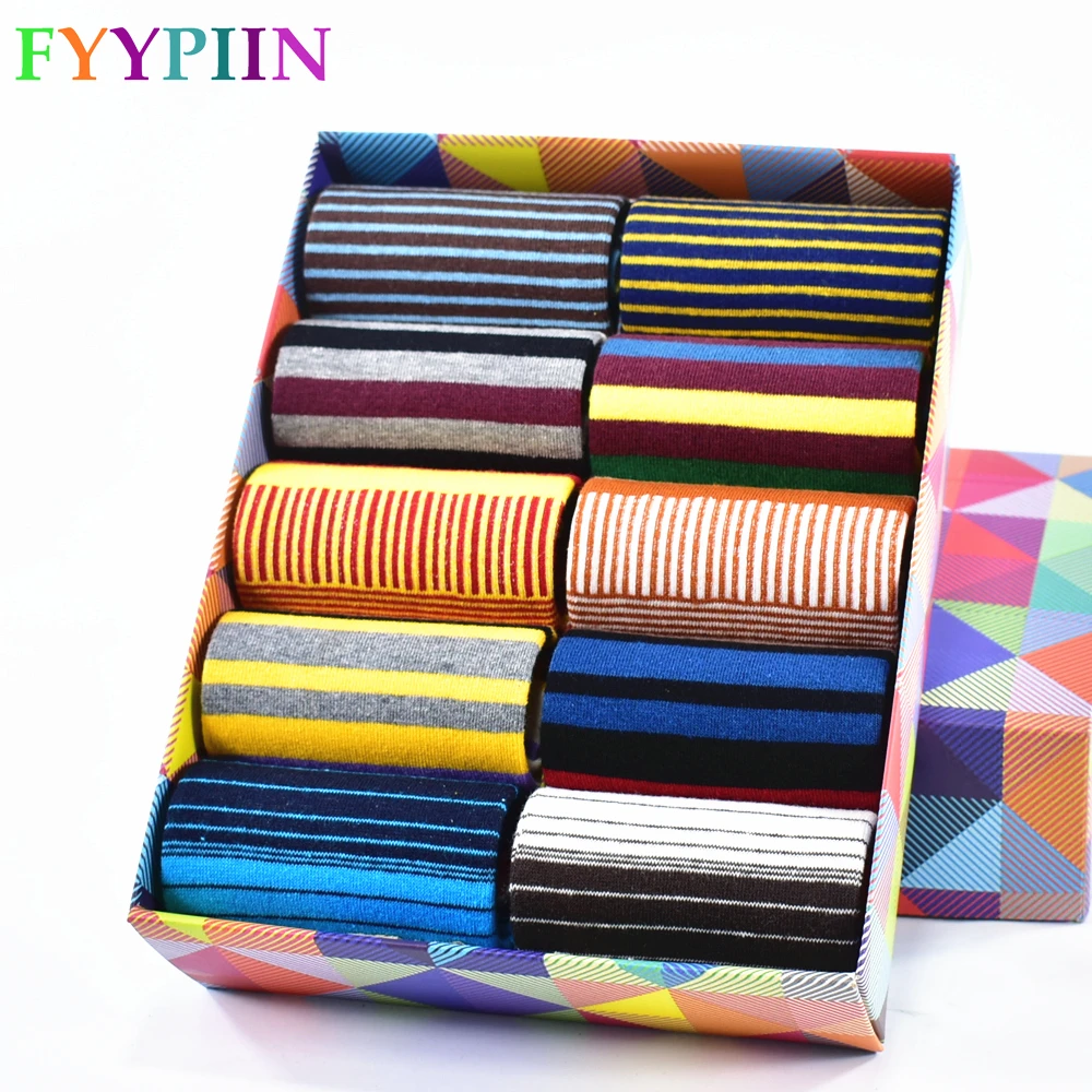 

2019 Real Limited Mens Socks Spring and summer Fashion Men's Color Striped And Last Design Style Cotton summer socks