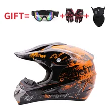 Croce Casco Del Motociclo Del Casco Unisex Moto Casco Downhill MTB DH off Road Corse di Motocross Casco del PUNTINO con 3 Regali