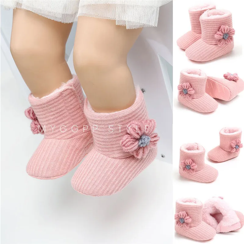 

Newborn Baby Toddler Boys Girs Flower casual Shoes Geometry cotton lovely Prewalker Booties one pairs