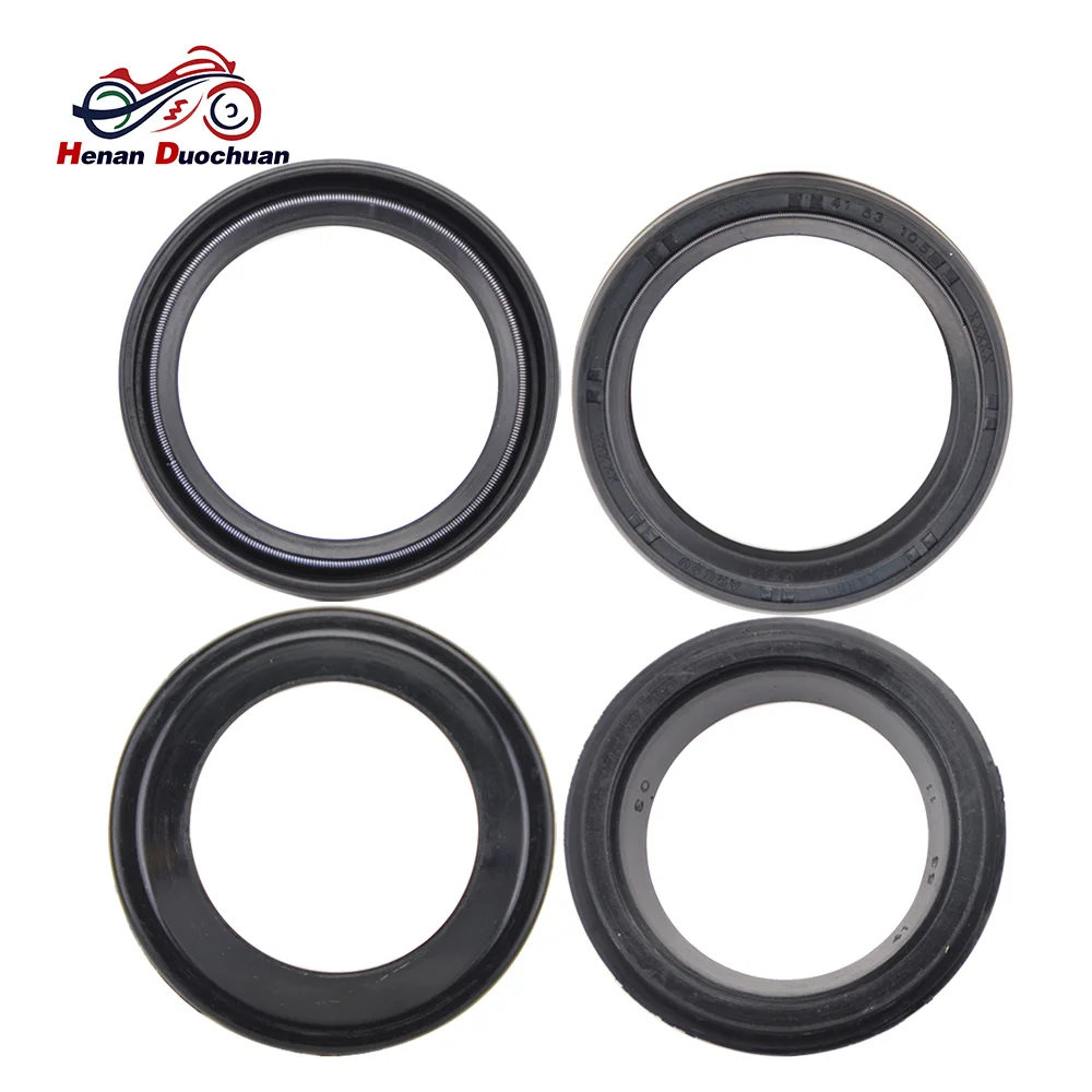 

4pcs 41x53x11 Motorcycle Parts Nitrile Rubber Shock Absorber fork Oil Seal and 41x53 Dust Cover