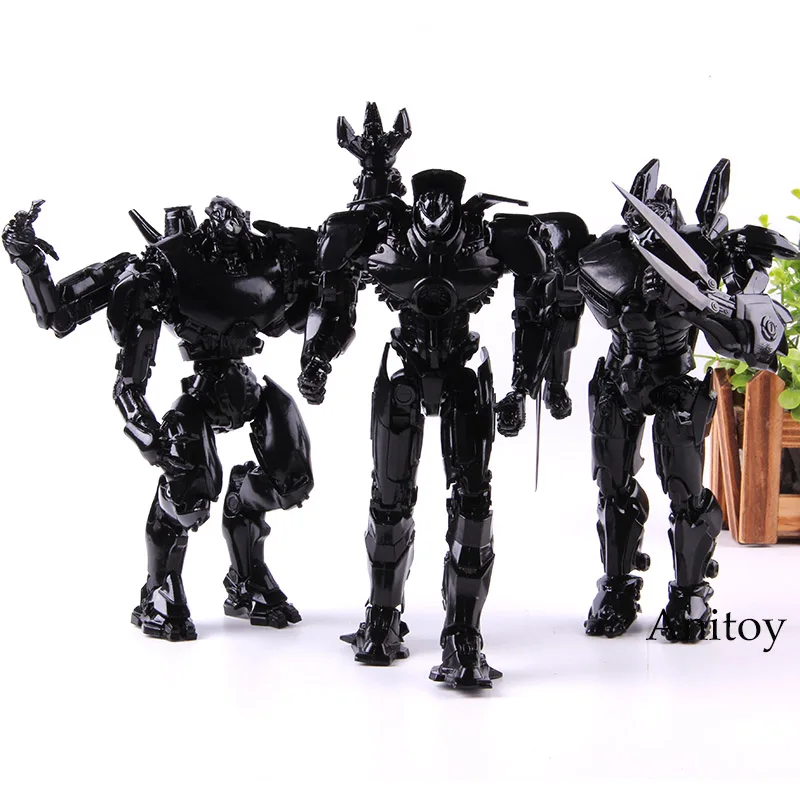 

NECA Pacific Rim Action Figure Toy Jager End Titles Black Variant PVC Collection Model 3pcs/set