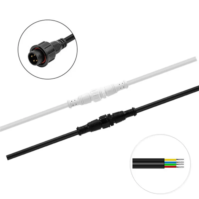 CLAITE большой размер 4 Pin 4A 20AWG Водонепроницаемый женский и мужской соединительный