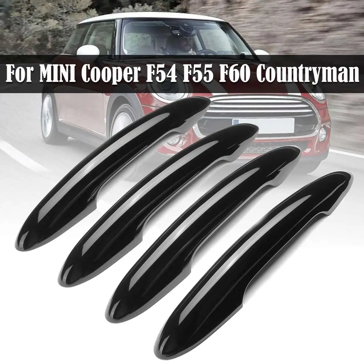 4 piezas cubierta de la manija de la puerta para BMW Mini Cooper F54 F55 F60 compatriota brillo Auto partes exteriores cubierta de la manija de la puerta Trim