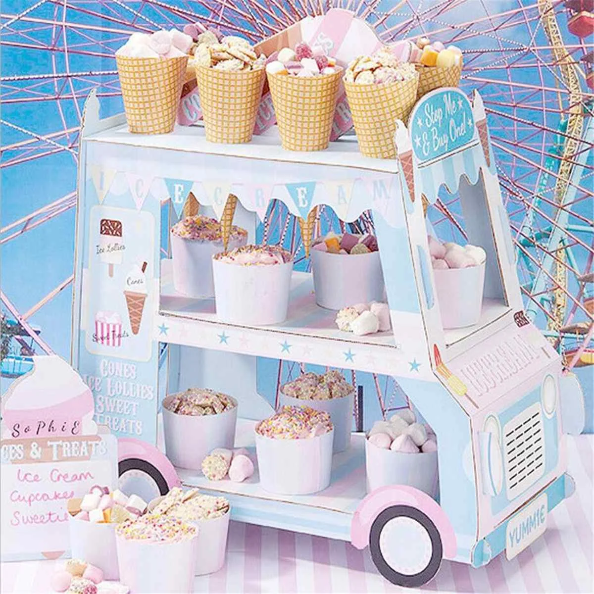 Ice Cream Van Stand Cars Display Stand Cupcakes Event