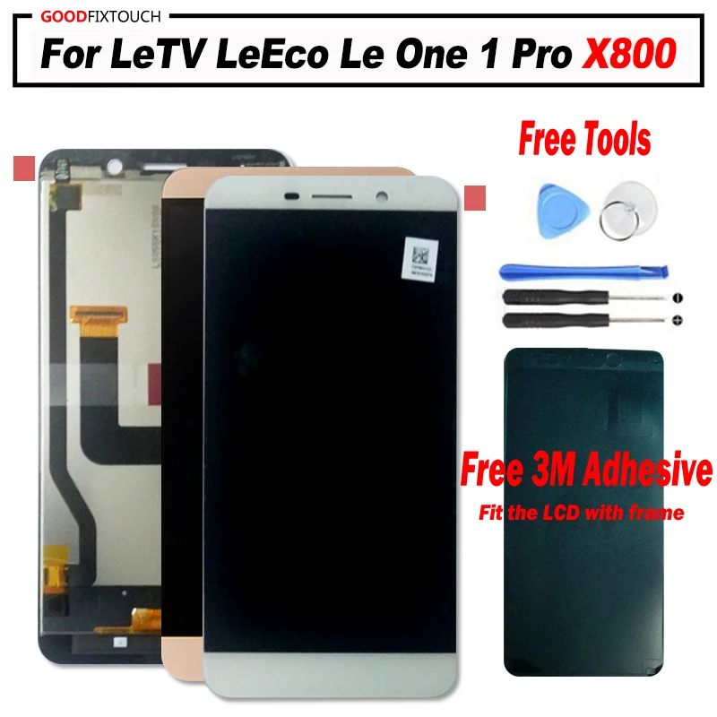 

Original LCD Display For LeTV LeEco Le One 1 Pro X800 IPS LCD Touch Screen Digitizer Assembly Replacement +free Tools + LCD tape