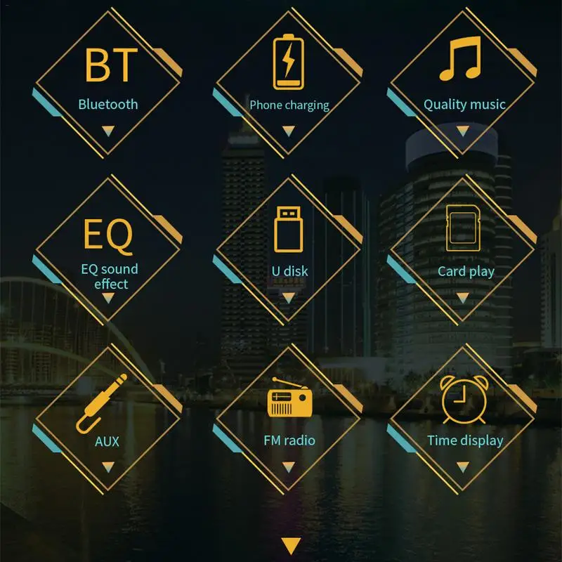 Автомобильный MP3 радиоприемник с ЖК экраном Bluetooth гарнитура mp3 плеер TF карта U