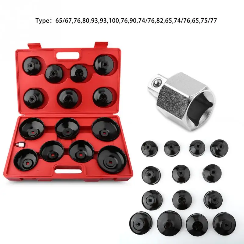 Oversea 1 Set 15 Pcs Universal Oil Filter Key Wrench Kit Changing Oil