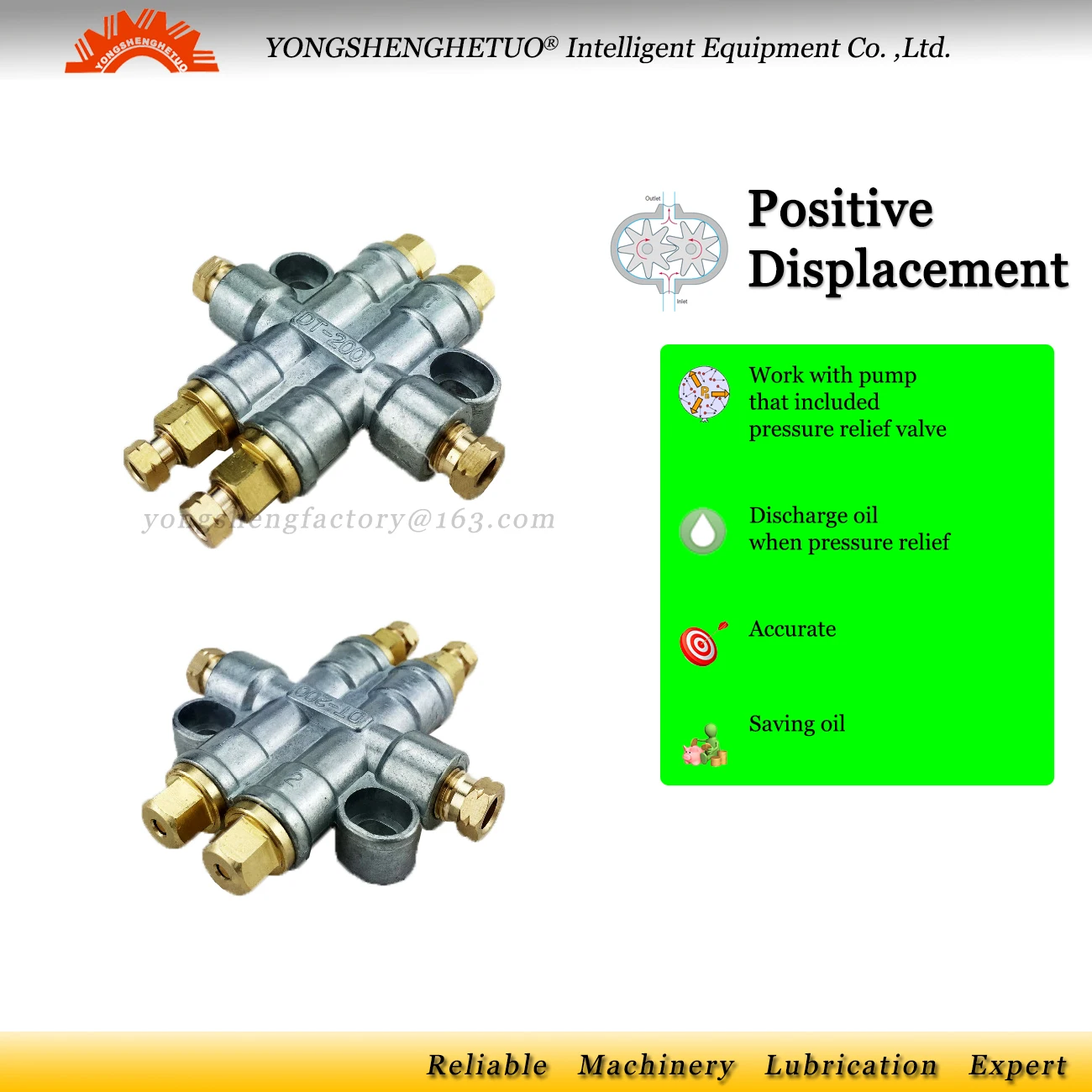 Detective volumetric OIL distributor lubricant separator valve