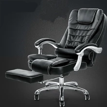 Thicken Cushion Soft Boss Chair Reclining Office Chair Lift Household Massage Chair with Footrest Swivel Computer Chair Soft lunch break reclining office chair beauty salons lifted swivel chair thicken cushion multifunction computer chair five star feet