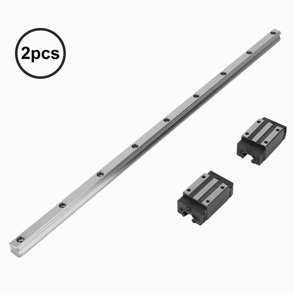

2pcs HGR15-500mm Linear Rail Guide Rail Guia Linear 15mm Width & 4pcs Carriage Slide Block Linear Bearing 2019