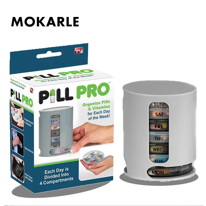 

2019 Hot Pill Box Pill Box 7 Days Organizer For Tablets Pill Cases Compact Organize Mini Pills Storage Box Medicine Container